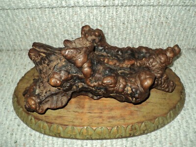 Estate Sale Huge Vintage Old Collectible Natural Dogs Wood Root 13''x15''