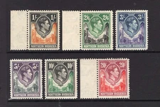 M17910 Northern Rhodesia/Zambia 1938 SG40/45 - 1/- to 20/- Definitives
