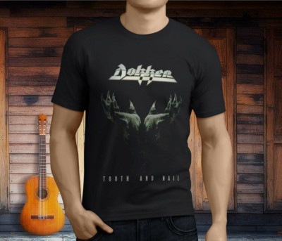 DOKKEN Tooth and Nail Rock Band Legend Men's Black T-Shirt Size S-4XL NL1149