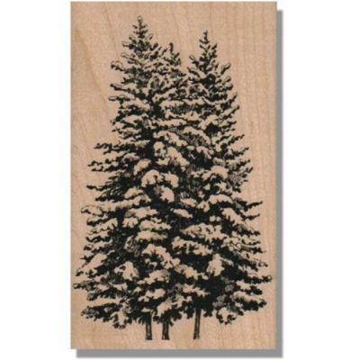 Mounted Rubber Stamps, Trees With Snow, Christmas Stamp, Trees, Holiday,  Xmas,lg | eBay