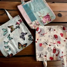 Set of 3 Handmade Reusable Shopping Bags  Eco-Friendly Grocery Totes, Market Tot