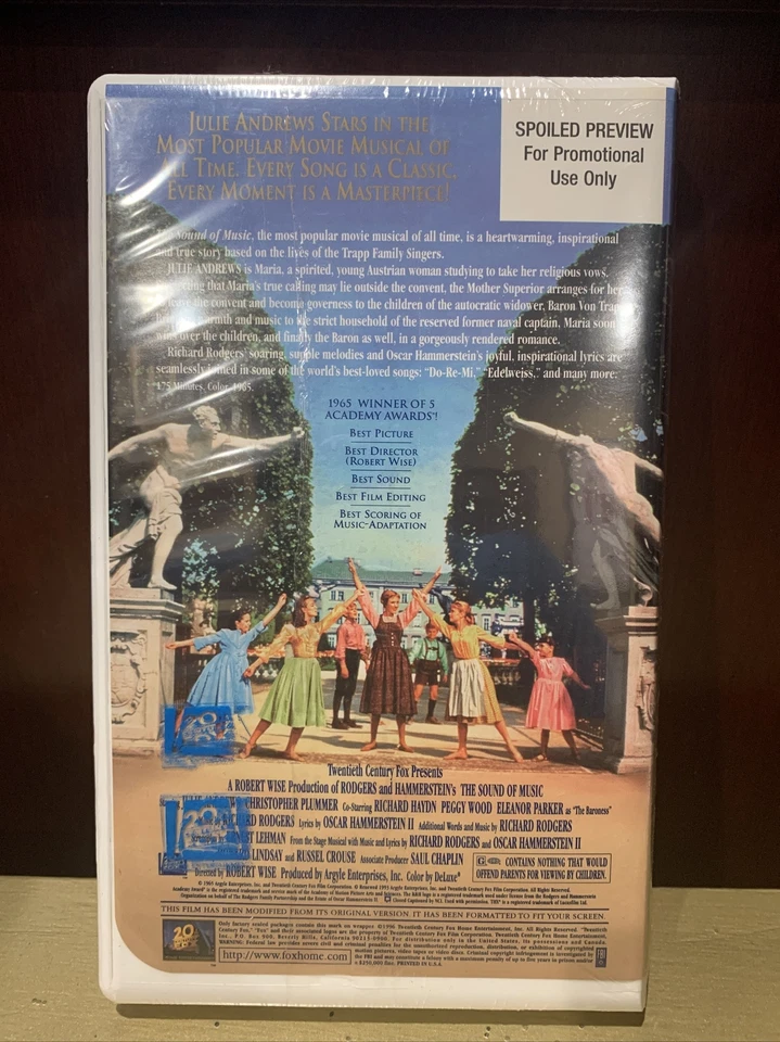 The Sound of Music VHS 1996 THX Digital CLAMSHELL New SEALED Screener Very RARE - Image 2 of 4