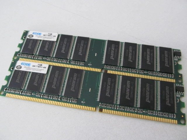 Edge 2 x 1G = 2GB DDR2 RAM 4877801-01 PC2 DESKTOP MEMORY