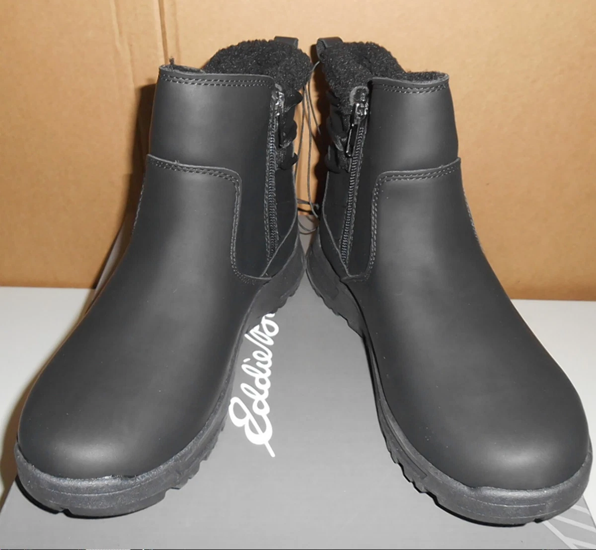 EDDIE BAUER LADIES WARM LINED CUSHIONED FOOTBED SIREN BLACK WINTER
