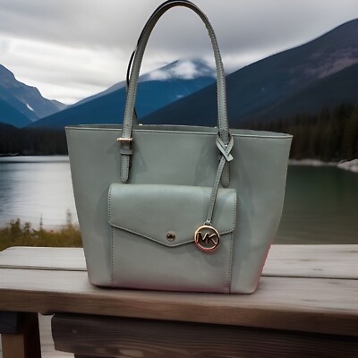 MICHAEL KORS Large Jet Set Saffiano Leather Snap Pocket Tote