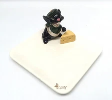 Vintage Mouse in Hat Cheese Snack Plate 3D 6 1/4”