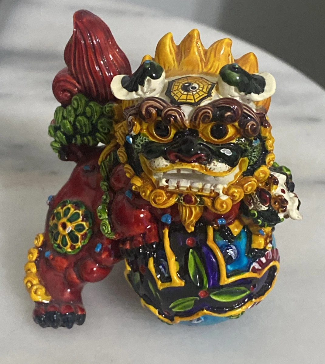 Porcelain & Pottery Antique Chinese Dog Statues & Figurines for