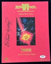 DeForest Kelley "Dr. Bones STAR TREK VI" Signed Full Script Autographed Auto PSA