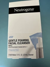 2 PK Neutrogena Gentle Foaming Facial Cleanser Concentrate Refill Makes 7.5 F OZ