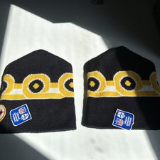 De colección Pittsburgh Steelers Sombrero Tejido Lote De 2 Nuevo Antiguo Stock Años 70 80 NFL Gorro