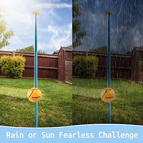 Tetherball Set with Rope - Replacement Tether Balls for Kids & Adults, Outdoor F