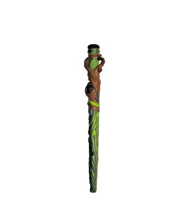 Great Wolf Lodge Magiquest Master Wand With Green Leaf Topper Tested & Working