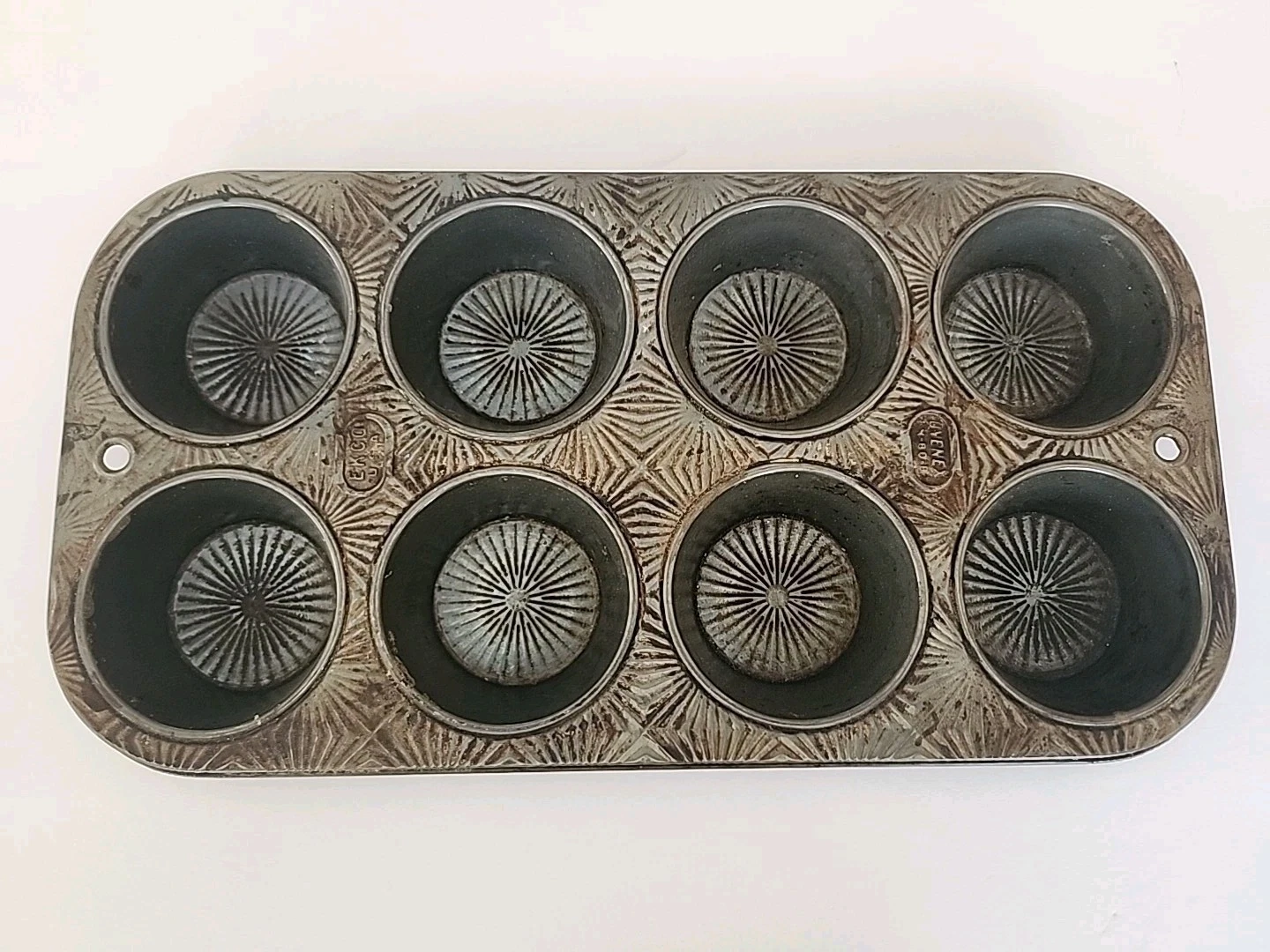 Vintage Ekco Ovenex Muffin Pan 8 Muffins
