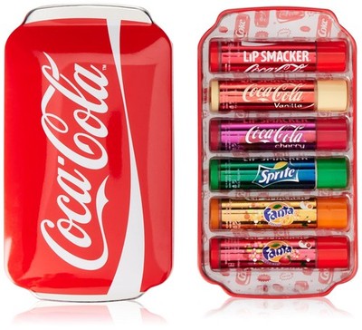 Lip Smacker Coca Cola Tin Collection, Set mit 6 Lippenbalsamen mit Originalen