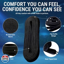 Kami-So Ice Skate Laces for Figure Skates  Tangle-Resistant Laces with Easy-...