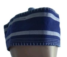 BLUE/BLACK CAP ASO OKE AFRICAN YORUBA CAP FOR MEN AND COLLEGE STUDENT.