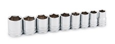 62002 1/2 Drive SAE 6-Point Socket Set, 9-Pie...