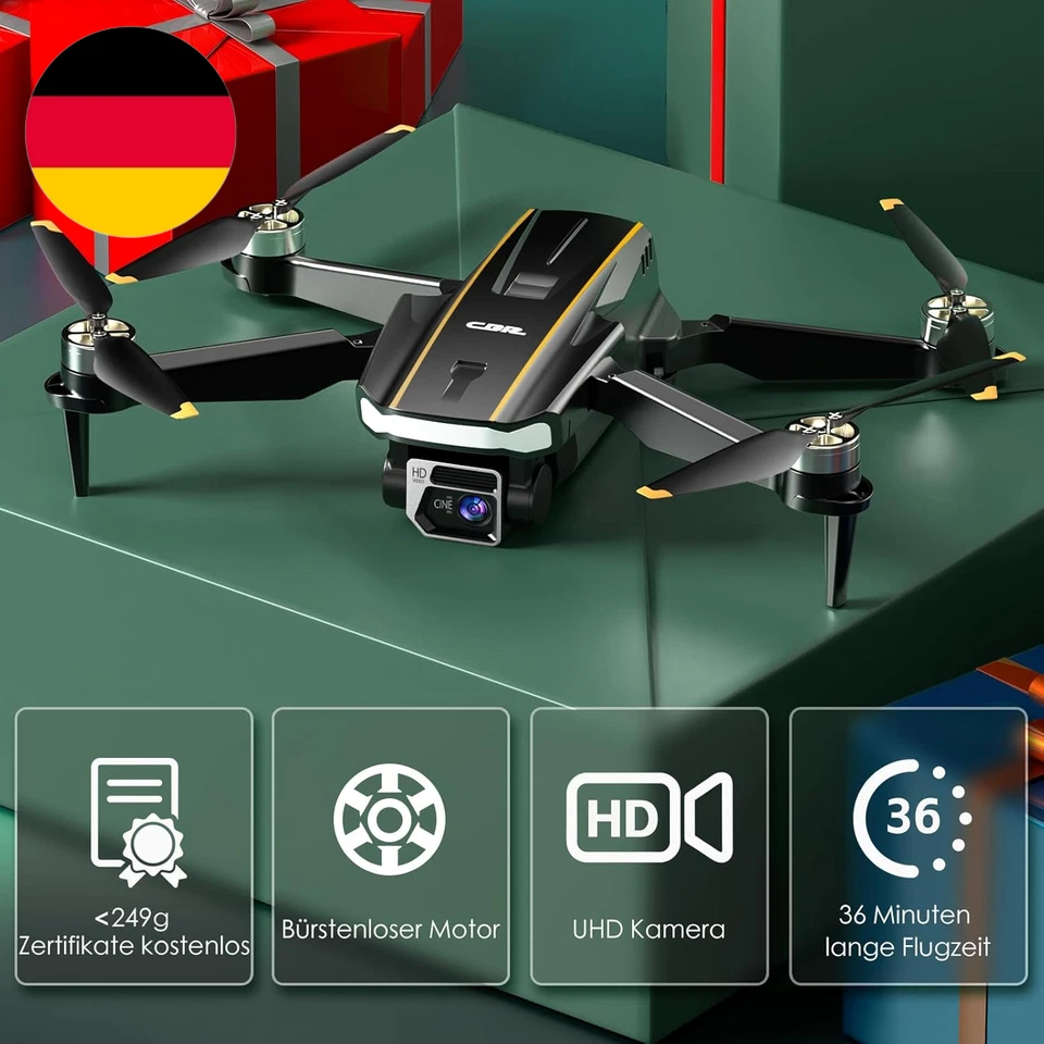 Robuster Bürstenloser Motor-Drohne Mit Kamera Für Anfänger, CHUBORY A68 Wifi FPV - Bild 2 von 4