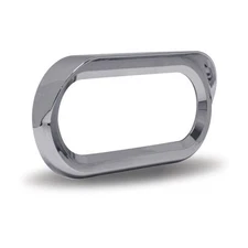 Oval Chrome Plastic "Lock On" Bezel with Visor
