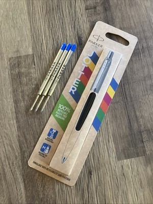 Parker JOTTER ORIGINAL SCHWARZER Schaft BLAU Kugelschreiber 2075996/2211537 (1 +3 MINEN)