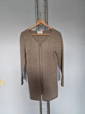 Damen ALLUDE  Strickjacke  100 % Kaschmir Cashmere Beige Pullover  Gr. L - Bild 1 von 4