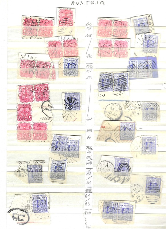 AUSTRALIA-STATES-CLASSIC OLDER-ON PIECE-CANCELS STUDY-SOME SCARCE-F-VF-#3