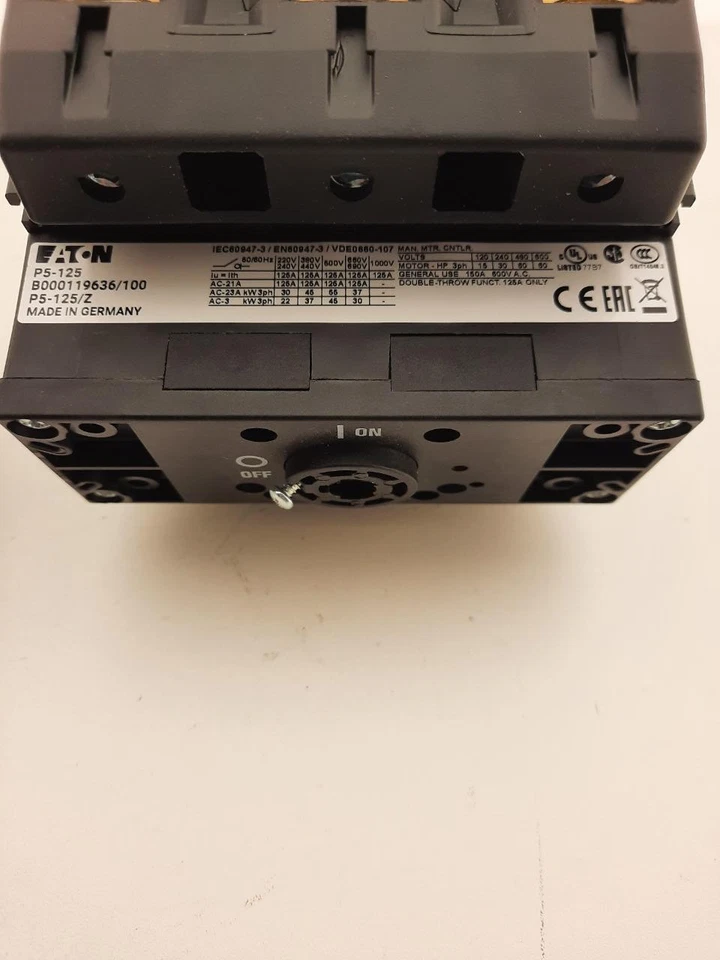 Eaton Hauptschalter / P5-125/Z / 3 Polig / 125A / 400V AC / 45W - Bild 3 von 3