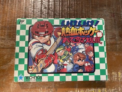 Ike Ike Nekketsu Hockey-bu Kunio-kun Famicom NES import, tested works, US seller
