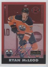 2020-21 O-Pee-Chee Platinum Retro Rookies Rainbow Red Ryan Mcleod #R-95 Auto a2k