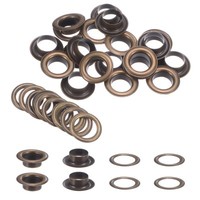 20Er Set ÖSen Mit Unterlegscheiben 12Mm Kupfer Metall ÖSen Kit FüR Diy, Bronze