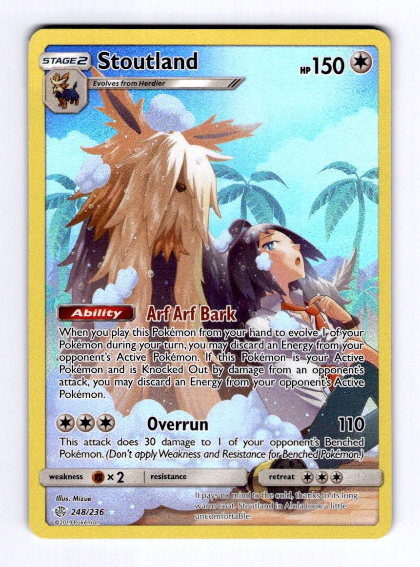 Stoutland (Secret) SM - Cosmic Eclipse #248 (2019) Holo NM Pokemon