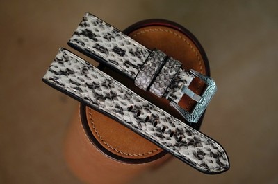 Handmade Gray Genuine Leather Strap for Panerai (PAM)   Fully Handmade