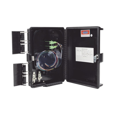 Fiberhome GFS-8G FTTH Distribution Box 24 Splices IP65 Black Indoor/Outdoor 1x8