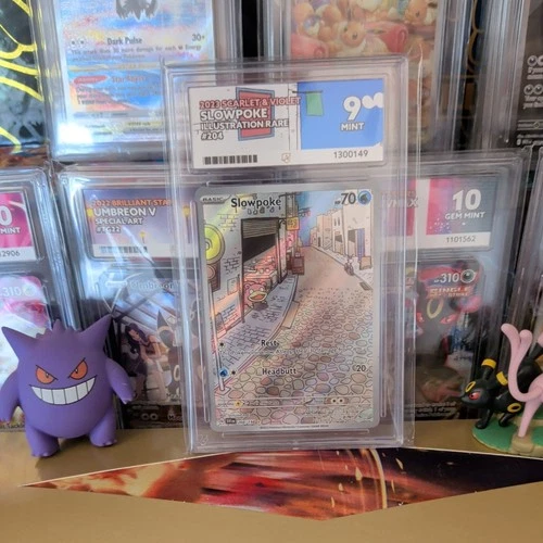 Pokemon TCG Slowpoke 204/198 Scarlet & Violet Base Illustration Rare Ace 9 Mint