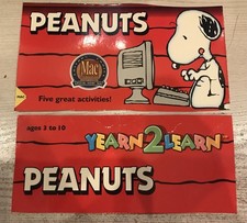 PEANUTS Snoopy Yearn 2 Learn Vintage MAC Software  Guide  1992