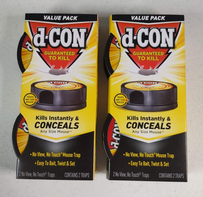 2 D Con Mouse Trap Value Packs No View No Touch Traps 4 Total Traps