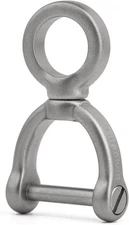 TISUR Titanium Swivel D-Rings with Screw Shackle Horseshoe U Shape Key Ring... 