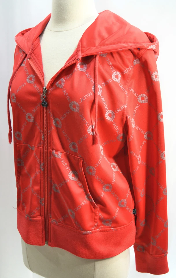 Sudadera con Capucha Akademiks AKDMKS Roja Cremallera Completa 2 Bolsillos Logo Unisex Juvenil Talla XL Foto 2 de 4