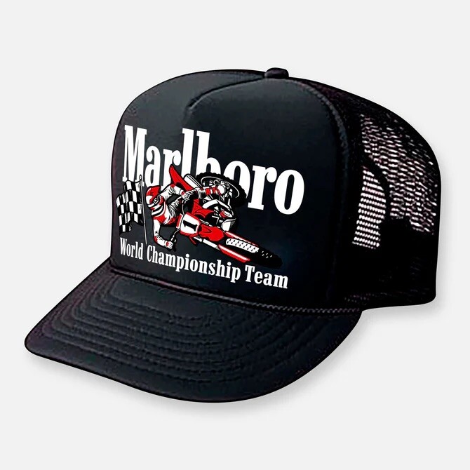 Brand New Embroidered Marlboro Moto SnapBack