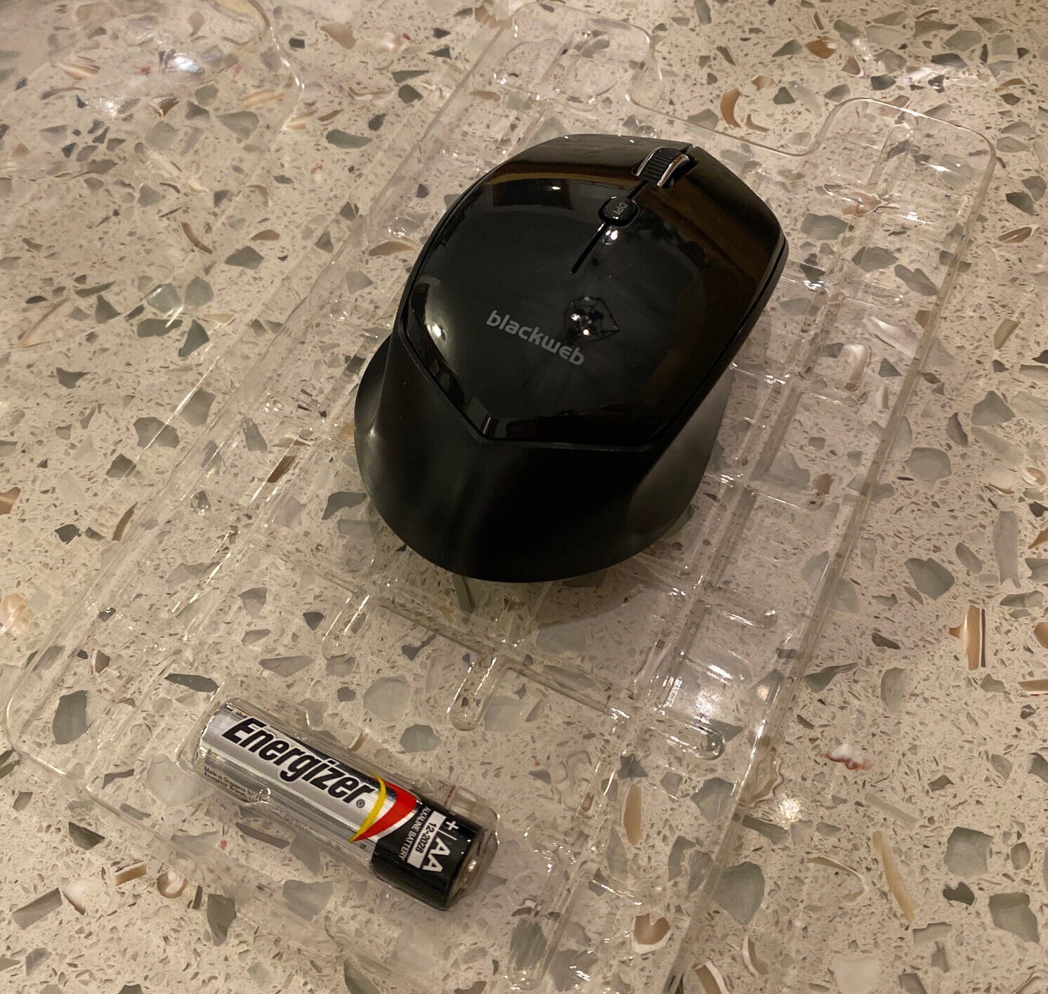 Blackweb 6-Button Wireless Bluetooth Mouse Black Missing USB Plug