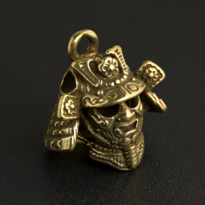  Samurai Helmet Paracord Beads Lanyard Beads Pendant Brass