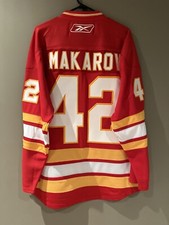 Sergei Makarov RARE #42 Rookie Season Reebok Edge Calgary Flames jersey