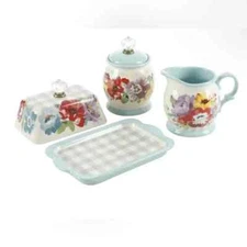 The Pioneer Woman Sweet Romance Butter Dish + Cream and Sugar Set