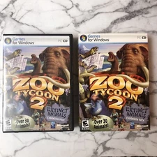 Zoo Tycoon 2: Extinct Animals PC Game Expansion Pack 2007 Complete Manuals CIB