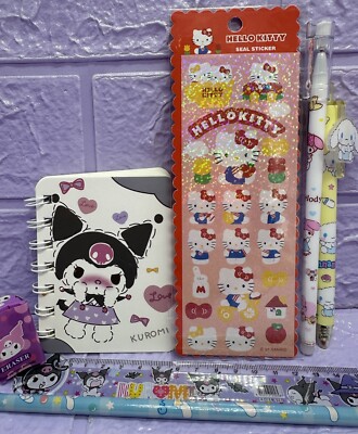 SANRIO Figuren A7 Notizbuch Gelstift süß kleines Schreibwaren Set Geschenkpaket