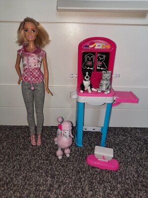 Barbie Doll Careers Pet Vet Veterinarian Doll And Playset Animal