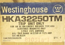 WESTINGHOUSE CUTLER HAMMER HKA32250TM 225 AMP Type KA HKA MAG ONLY TRIP Unit