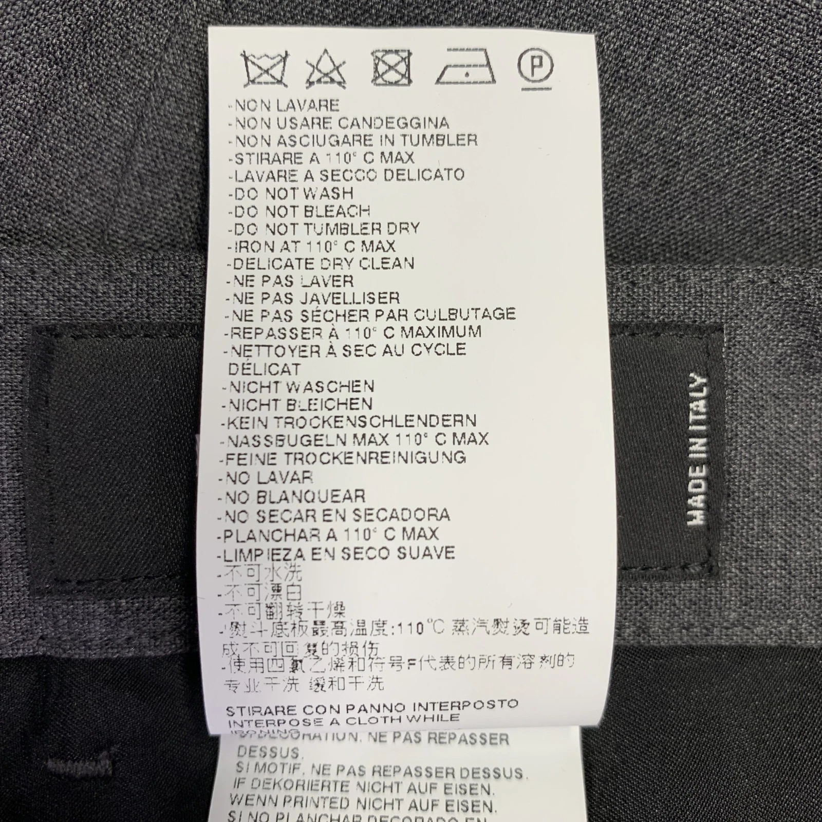 Pantaloni eleganti DSQUARED2 taglia 32 grigio misto lana antracite piatto davanti