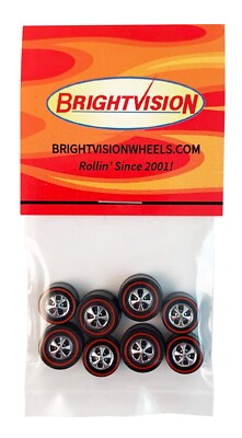 8 Brightvision Redline Wheels   4 Large & 4 Medium Hong Kong Bearing Style