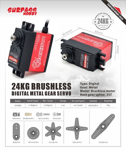 Digital Servo 9g 17g 25kg 30kg 70kg für 1/24 1/18 1/12 1/10 1/8 1/5 RC Auto Boot - Bild 27 von 31